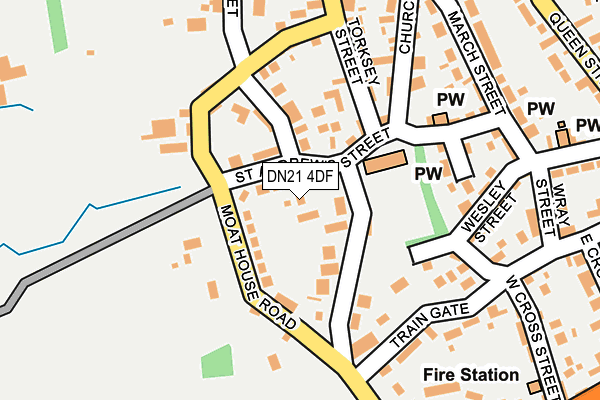 DN21 4DF map - OS OpenMap – Local (Ordnance Survey)