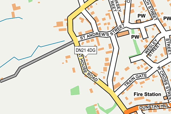 DN21 4DG map - OS OpenMap – Local (Ordnance Survey)