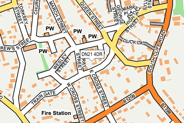 DN21 4DR map - OS OpenMap – Local (Ordnance Survey)