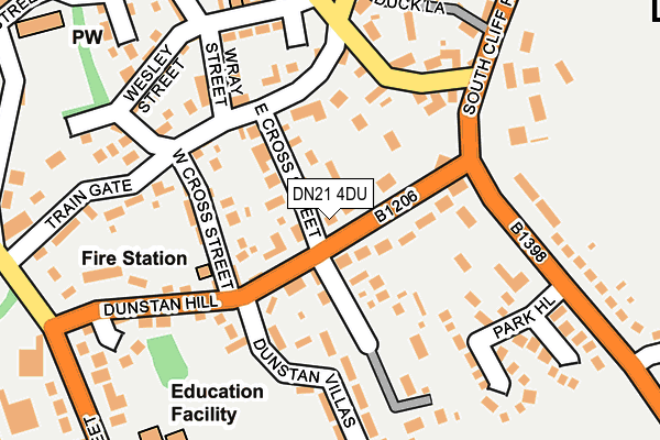 DN21 4DU map - OS OpenMap – Local (Ordnance Survey)