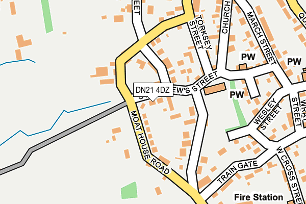 DN21 4DZ map - OS OpenMap – Local (Ordnance Survey)