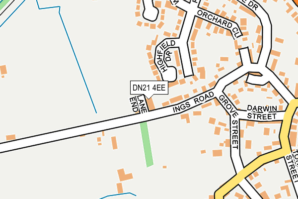 DN21 4EE map - OS OpenMap – Local (Ordnance Survey)