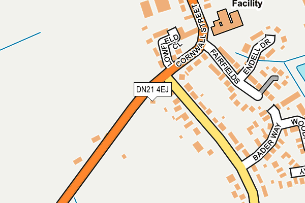 DN21 4EJ map - OS OpenMap – Local (Ordnance Survey)