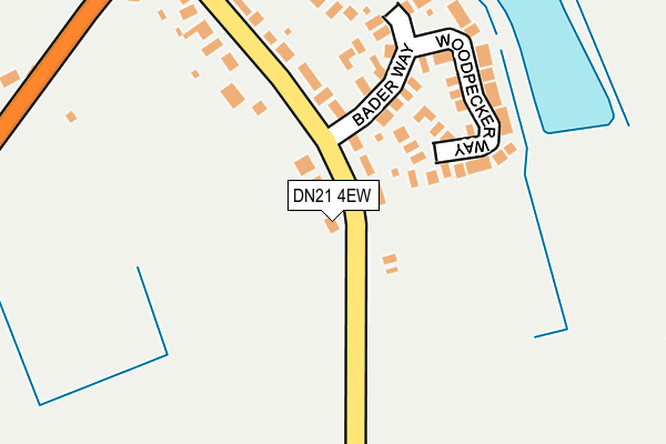 DN21 4EW map - OS OpenMap – Local (Ordnance Survey)