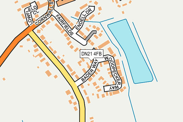 DN21 4FB map - OS OpenMap – Local (Ordnance Survey)