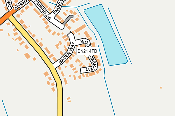 DN21 4FD map - OS OpenMap – Local (Ordnance Survey)