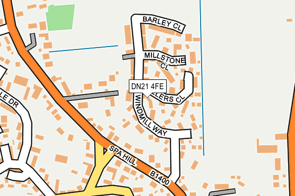 DN21 4FE map - OS OpenMap – Local (Ordnance Survey)