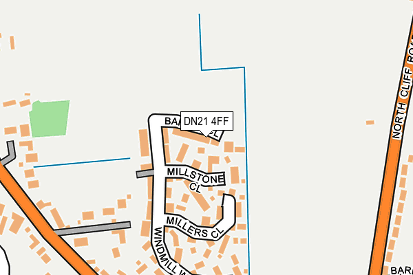 DN21 4FF map - OS OpenMap – Local (Ordnance Survey)
