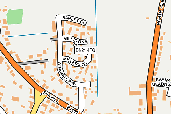 DN21 4FG map - OS OpenMap – Local (Ordnance Survey)