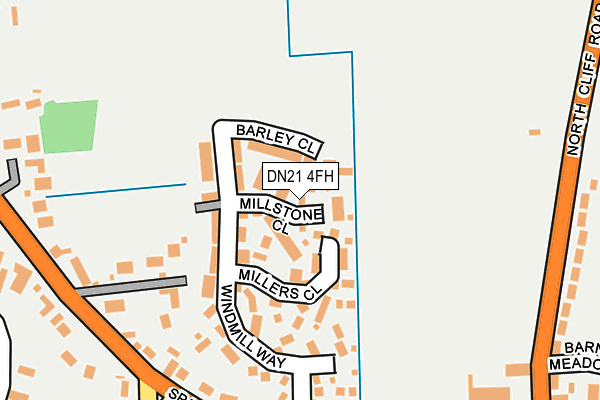 DN21 4FH map - OS OpenMap – Local (Ordnance Survey)