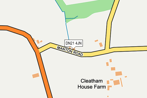 DN21 4JN map - OS OpenMap – Local (Ordnance Survey)