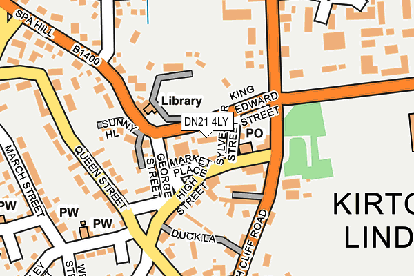 DN21 4LY map - OS OpenMap – Local (Ordnance Survey)