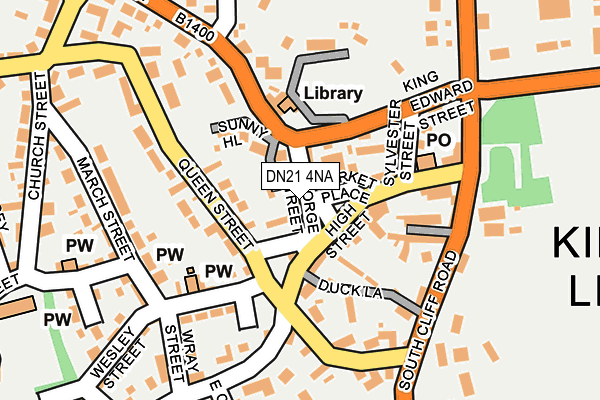 DN21 4NA map - OS OpenMap – Local (Ordnance Survey)