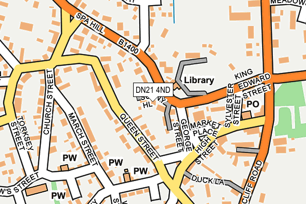 DN21 4ND map - OS OpenMap – Local (Ordnance Survey)