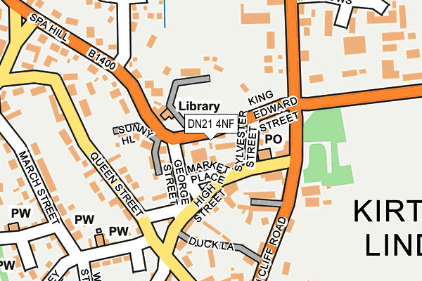 DN21 4NF map - OS OpenMap – Local (Ordnance Survey)