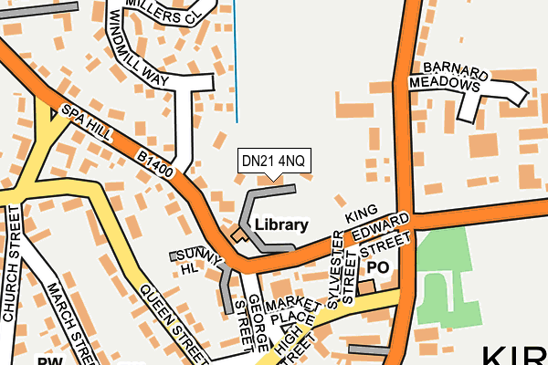 DN21 4NQ map - OS OpenMap – Local (Ordnance Survey)
