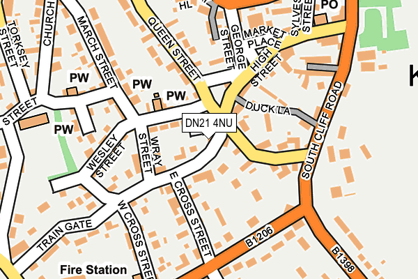 DN21 4NU map - OS OpenMap – Local (Ordnance Survey)
