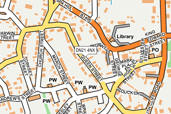 DN21 4NX map - OS OpenMap – Local (Ordnance Survey)