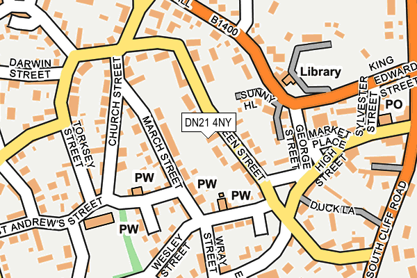DN21 4NY map - OS OpenMap – Local (Ordnance Survey)