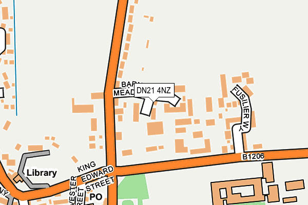 DN21 4NZ map - OS OpenMap – Local (Ordnance Survey)