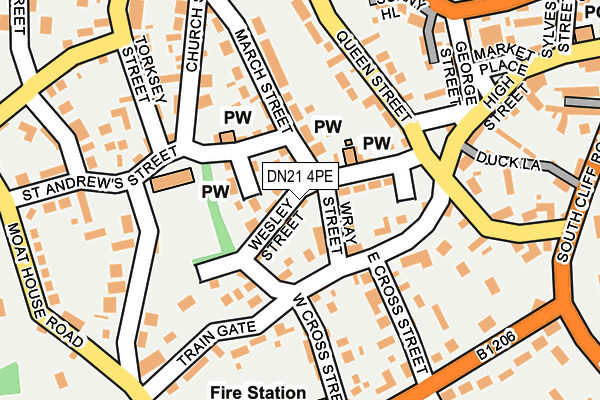 DN21 4PE map - OS OpenMap – Local (Ordnance Survey)
