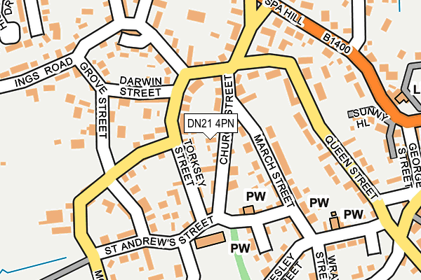 DN21 4PN map - OS OpenMap – Local (Ordnance Survey)