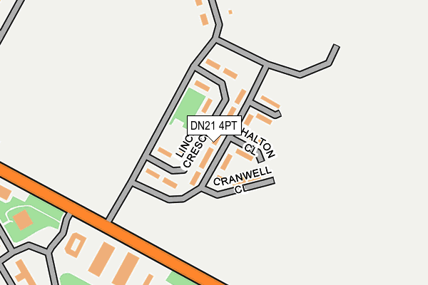 DN21 4PT map - OS OpenMap – Local (Ordnance Survey)