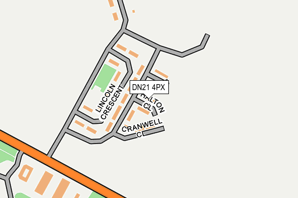 DN21 4PX map - OS OpenMap – Local (Ordnance Survey)