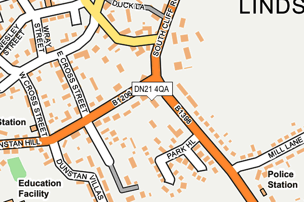 DN21 4QA map - OS OpenMap – Local (Ordnance Survey)