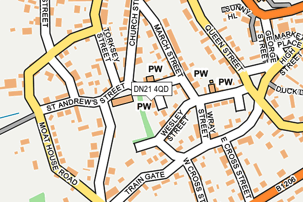 DN21 4QD map - OS OpenMap – Local (Ordnance Survey)