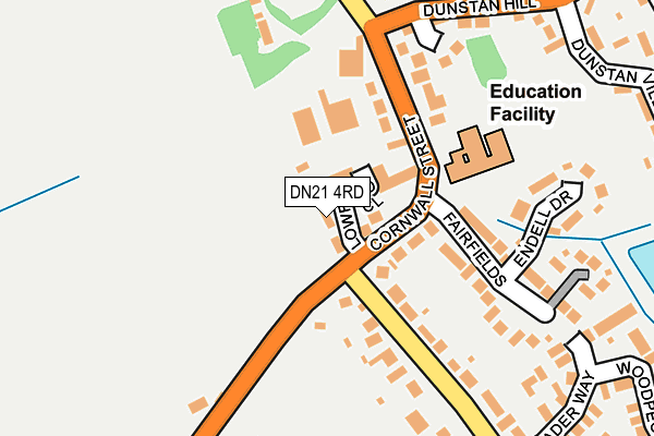 DN21 4RD map - OS OpenMap – Local (Ordnance Survey)