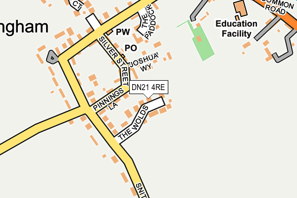 DN21 4RE map - OS OpenMap – Local (Ordnance Survey)