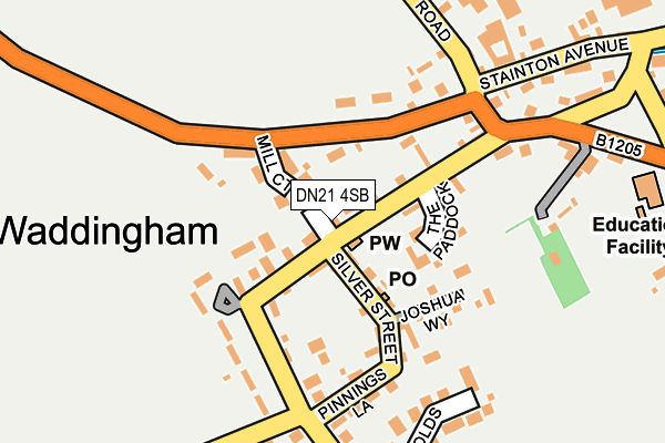 DN21 4SB map - OS OpenMap – Local (Ordnance Survey)