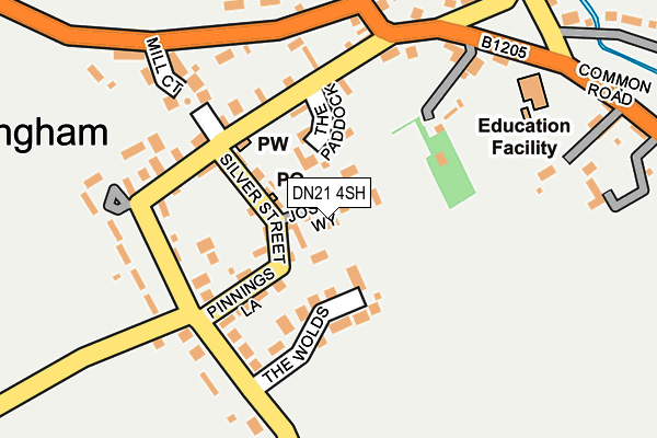 DN21 4SH map - OS OpenMap – Local (Ordnance Survey)