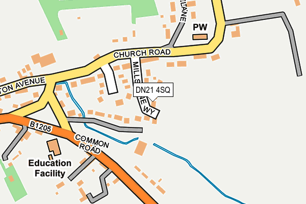 DN21 4SQ map - OS OpenMap – Local (Ordnance Survey)