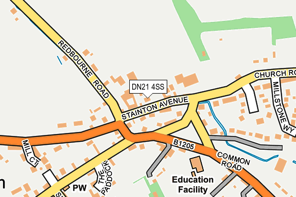 DN21 4SS map - OS OpenMap – Local (Ordnance Survey)