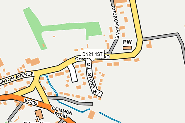 DN21 4ST map - OS OpenMap – Local (Ordnance Survey)