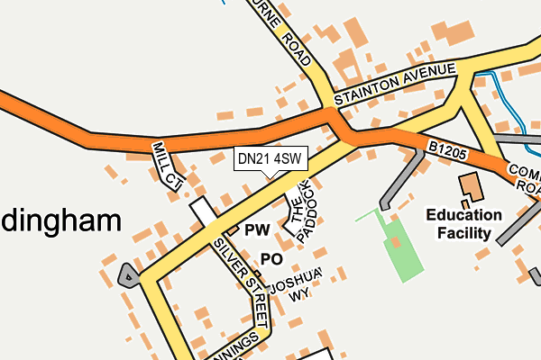 DN21 4SW map - OS OpenMap – Local (Ordnance Survey)