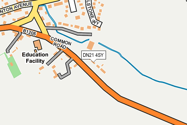 DN21 4SY map - OS OpenMap – Local (Ordnance Survey)