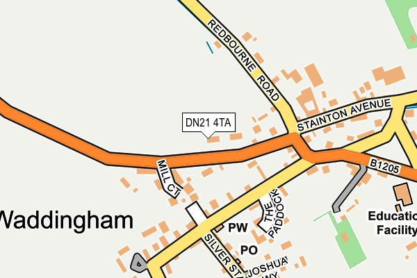 DN21 4TA map - OS OpenMap – Local (Ordnance Survey)