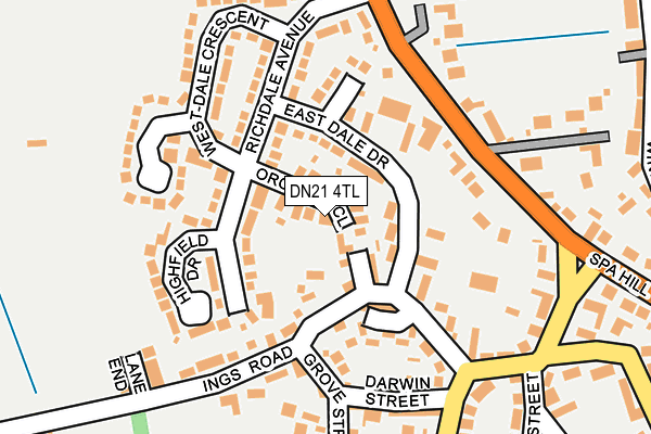 DN21 4TL map - OS OpenMap – Local (Ordnance Survey)