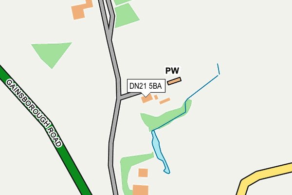 DN21 5BA map - OS OpenMap – Local (Ordnance Survey)