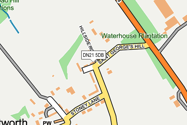 DN21 5DB map - OS OpenMap – Local (Ordnance Survey)