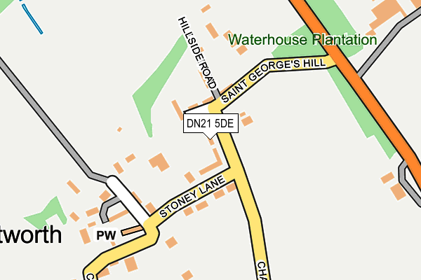 DN21 5DE map - OS OpenMap – Local (Ordnance Survey)