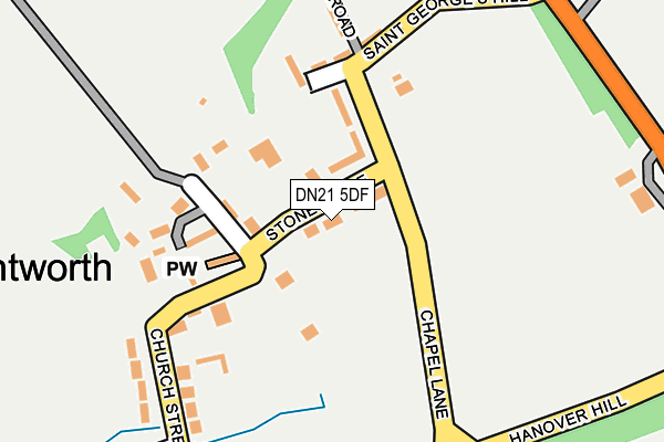 DN21 5DF map - OS OpenMap – Local (Ordnance Survey)