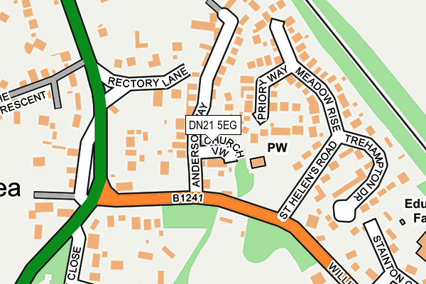 DN21 5EG map - OS OpenMap – Local (Ordnance Survey)