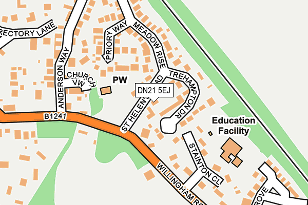 DN21 5EJ map - OS OpenMap – Local (Ordnance Survey)