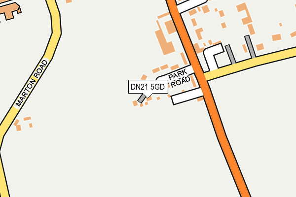 DN21 5GD map - OS OpenMap – Local (Ordnance Survey)