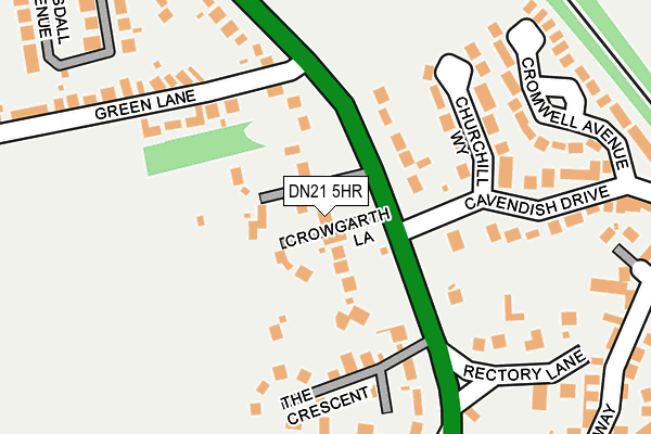 DN21 5HR map - OS OpenMap – Local (Ordnance Survey)