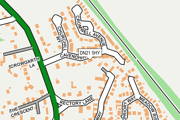 DN21 5HY map - OS OpenMap – Local (Ordnance Survey)
